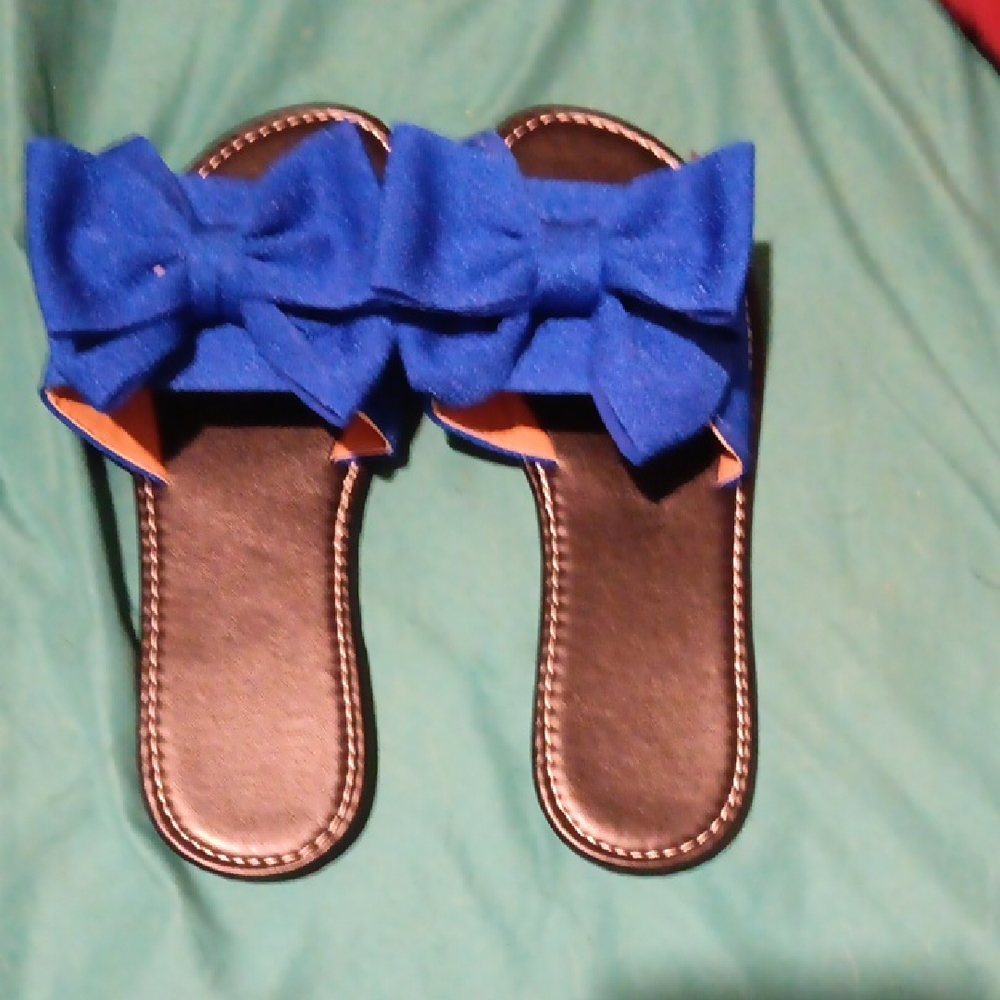 Blue Bow Women's Sandals
